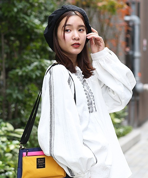 チチカカ（チチカカ）の「コットン刺繍レースベレー（ハンチング/ベレー帽・レディース・ホワイト/ブラック/ライトベージュ・FREE）」の16枚目の写真