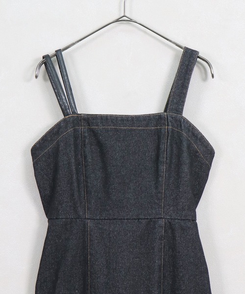 &g'aime（アンジェム）の「【&g'aime】マーメイドシルエットデニムキャミワンピース（ワンピース・レディース・ブラック/ブルー・FREE）」の19枚目の写真