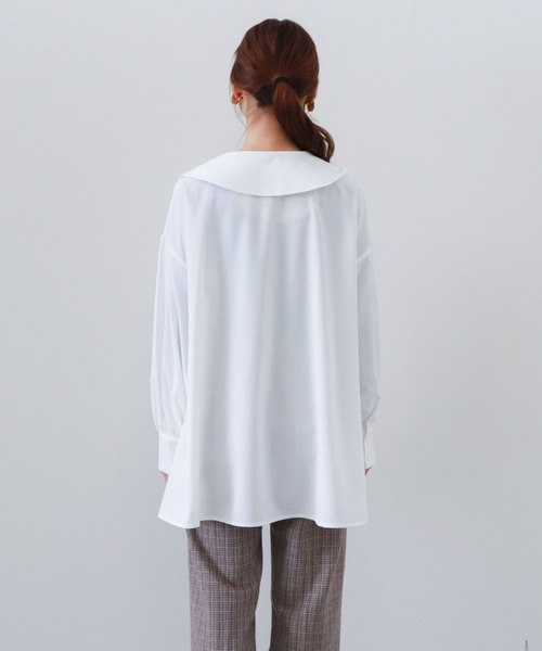 archives（アルシーヴ）の「透かし編みニット×ビッグカラーシャツSET（シャツ/ブラウス・レディース・オフホワイト/グレイッシュベージュ/グリーン系その他・MEDIUM）」の22枚目の写真