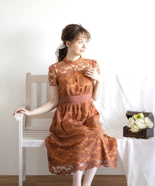 REPLETE（リプリート）の「ウエスト切り替え総レースワンピース/親子