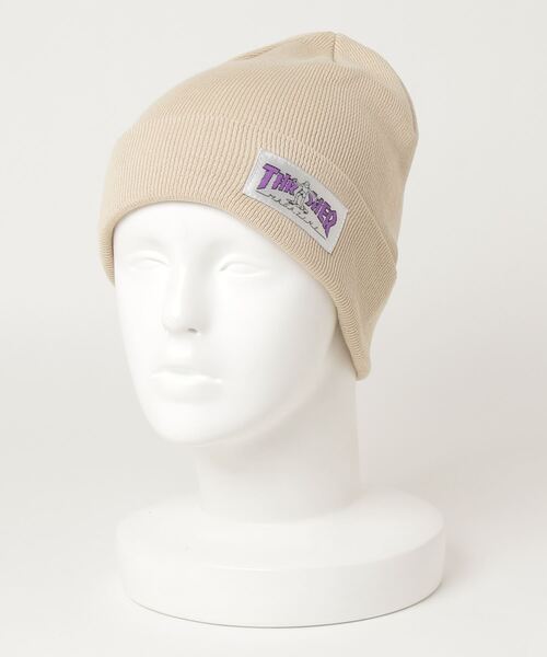 THRASHER（スラッシャー）の「THRASHER/スラッシャー サマー2WAYビーニー 21TH-N01（ニットキャップ/ビーニー・メンズ・ブラック/ベージュ/オレンジ・FREE）」の2枚目の写真