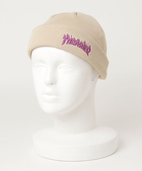 THRASHER（スラッシャー）の「THRASHER/スラッシャー サマー2WAYビーニー 21TH-N01（ニットキャップ/ビーニー・メンズ・ブラック/ベージュ/オレンジ・FREE）」の5枚目の写真