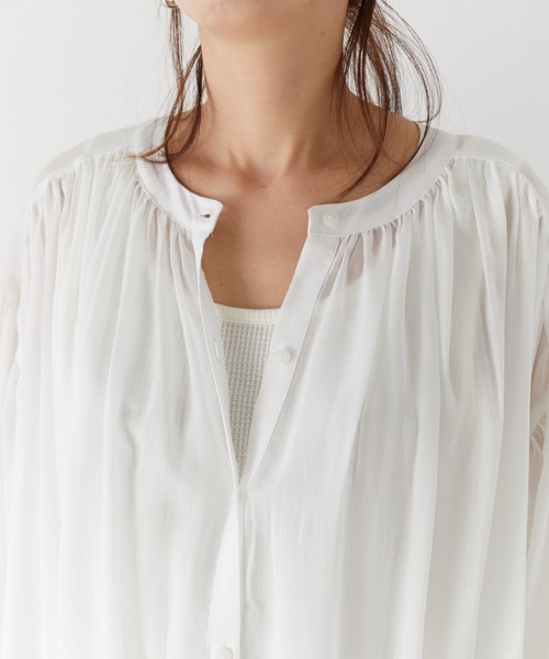 AZUL ENCANTO（アズールエンカント）の「２WAYボリュームギャザーシャツワンピース（シャツワンピース・レディース・オフホワイト/イエロー・FREE）」の22枚目の写真