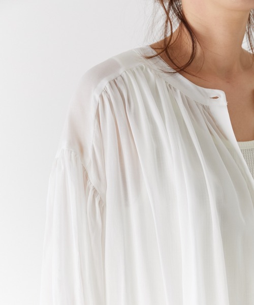 AZUL ENCANTO（アズールエンカント）の「２WAYボリュームギャザーシャツワンピース（シャツワンピース・レディース・オフホワイト/イエロー・FREE）」の19枚目の写真