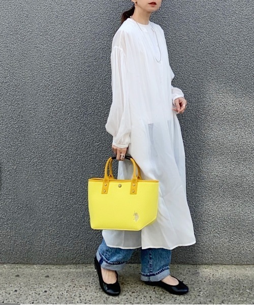 AZUL ENCANTO（アズールエンカント）の「２WAYボリュームギャザーシャツワンピース（シャツワンピース・レディース・オフホワイト/イエロー・FREE）」の18枚目の写真