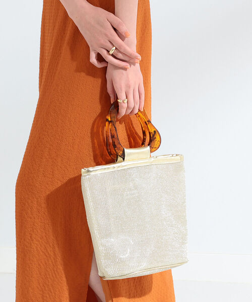 Ray BEAMS（レイビームス）の「Casselini × Ray BEAMS / 別注 アクリル チュール バッグ（ハンドバッグ・レディース・ゴールド/シルバー・ONE SIZE）」の2枚目の写真