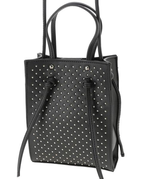 Green Parks(グリーンパークス)の「スタッズミニショルダーバッグ*(ショルダーバッグ・レディース・シルバー/ブラック/グレイッシュベージュ・FREE)」の10枚目の写真