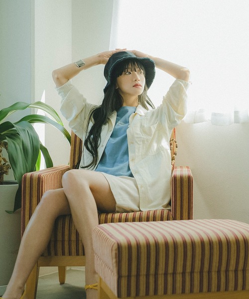 FREE'S MART（フリーズマート）の「フリンジバケットハット（ハット・レディース・ホワイト/ブラック/ベージュ・ﾌﾘ-）」の4枚目の写真