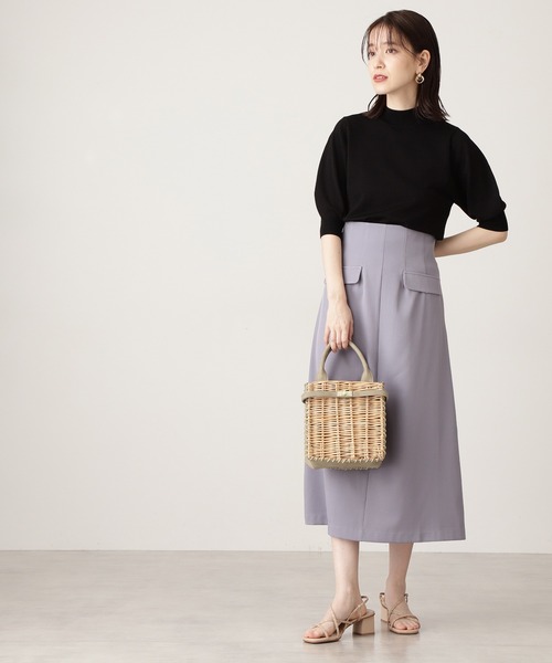 N.（N. Natural Beauty Basic）（エヌエヌナチュラルビューティーベーシック）の「◆コンビカゴショルダーバッグ（ショルダーバッグ・レディース・ブラック/ライトカーキ・ﾌﾘ-）」の6枚目の写真