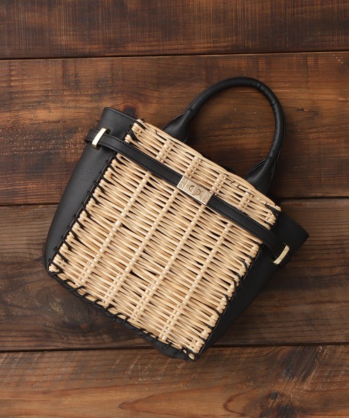 N.（N. Natural Beauty Basic）（エヌエヌナチュラルビューティーベーシック）の「◆コンビカゴショルダーバッグ（ショルダーバッグ・レディース・ブラック/ライトカーキ・ﾌﾘ-）」の13枚目の写真