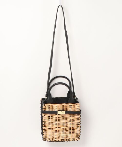 N.（N. Natural Beauty Basic）（エヌエヌナチュラルビューティーベーシック）の「◆コンビカゴショルダーバッグ（ショルダーバッグ・レディース・ブラック/ライトカーキ・ﾌﾘ-）」の7枚目の写真