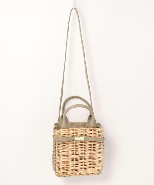 N.（N. Natural Beauty Basic）（エヌエヌナチュラルビューティーベーシック）の「◆コンビカゴショルダーバッグ（ショルダーバッグ・レディース・ブラック/ライトカーキ・ﾌﾘ-）」の8枚目の写真