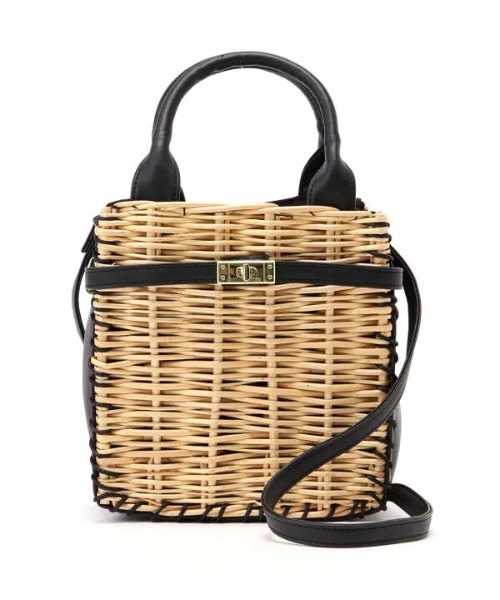 N.（N. Natural Beauty Basic）（エヌエヌナチュラルビューティーベーシック）の「◆コンビカゴショルダーバッグ（ショルダーバッグ・レディース・ブラック/ライトカーキ・ﾌﾘ-）」の14枚目の写真