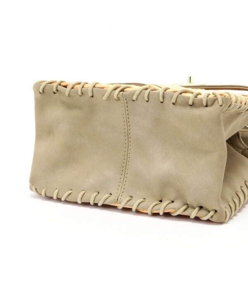 N.（N. Natural Beauty Basic）（エヌエヌナチュラルビューティーベーシック）の「◆コンビカゴショルダーバッグ（ショルダーバッグ・レディース・ブラック/ライトカーキ・ﾌﾘ-）」の18枚目の写真