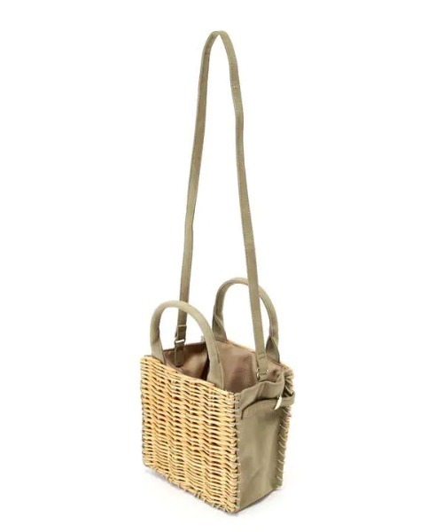 N.（N. Natural Beauty Basic）（エヌエヌナチュラルビューティーベーシック）の「◆コンビカゴショルダーバッグ（ショルダーバッグ・レディース・ブラック/ライトカーキ・ﾌﾘ-）」の20枚目の写真