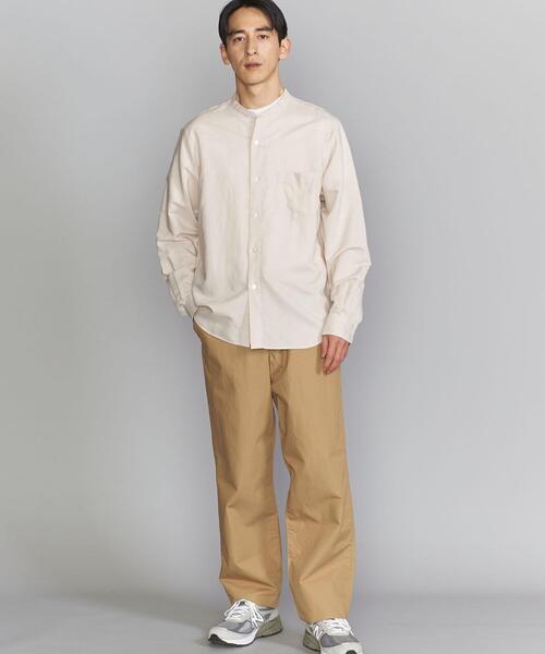BEAUTY&YOUTH UNITED ARROWS(ビューティーアンドユースユナイテッドアローズ)の「BY T/R バンドカラー リラックスレギュラー シャツ(シャツ/ブラウス・メンズ・オフホワイト/オリーブ・SMALL/MEDIUM/LARGE/X-LARGE)」の6枚目の写真