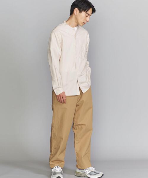 BEAUTY&YOUTH UNITED ARROWS(ビューティーアンドユースユナイテッドアローズ)の「BY T/R バンドカラー リラックスレギュラー シャツ(シャツ/ブラウス・メンズ・オフホワイト/オリーブ・SMALL/MEDIUM/LARGE/X-LARGE)」の9枚目の写真