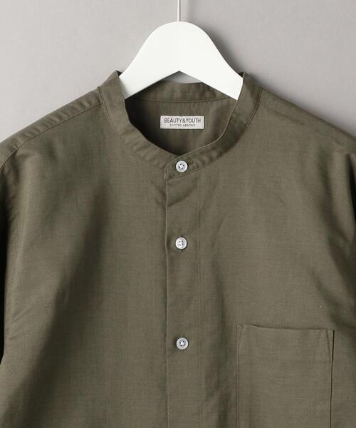 BEAUTY&YOUTH UNITED ARROWS(ビューティーアンドユースユナイテッドアローズ)の「BY T/R バンドカラー リラックスレギュラー シャツ(シャツ/ブラウス・メンズ・オフホワイト/オリーブ・SMALL/MEDIUM/LARGE/X-LARGE)」の12枚目の写真