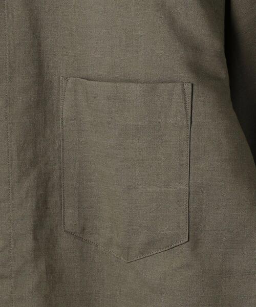 BEAUTY&YOUTH UNITED ARROWS(ビューティーアンドユースユナイテッドアローズ)の「BY T/R バンドカラー リラックスレギュラー シャツ(シャツ/ブラウス・メンズ・オフホワイト/オリーブ・SMALL/MEDIUM/LARGE/X-LARGE)」の15枚目の写真