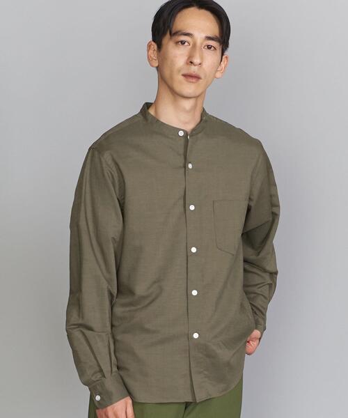 BEAUTY&YOUTH UNITED ARROWS(ビューティーアンドユースユナイテッドアローズ)の「BY T/R バンドカラー リラックスレギュラー シャツ(シャツ/ブラウス・メンズ・オフホワイト/オリーブ・SMALL/MEDIUM/LARGE/X-LARGE)」の20枚目の写真