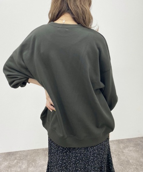 apres jour mignon(アプレジュールミニョン)の「リメイク風プリントスウェット【ZOZOTOWN限定アイテム】(スウェット・レディース・アイボリー/グリーン/ブラック・X-LARGE/フリー)」の12枚目の写真