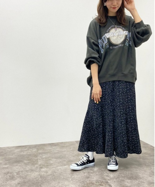 apres jour mignon(アプレジュールミニョン)の「リメイク風プリントスウェット【ZOZOTOWN限定アイテム】(スウェット・レディース・アイボリー/グリーン/ブラック・X-LARGE/フリー)」の13枚目の写真