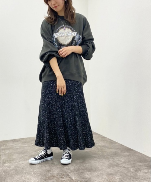 apres jour mignon(アプレジュールミニョン)の「リメイク風プリントスウェット【ZOZOTOWN限定アイテム】(スウェット・レディース・アイボリー/グリーン/ブラック・X-LARGE/フリー)」の14枚目の写真