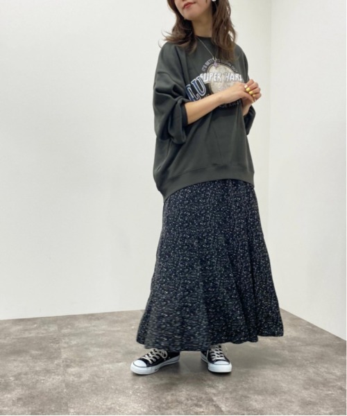apres jour mignon(アプレジュールミニョン)の「リメイク風プリントスウェット【ZOZOTOWN限定アイテム】(スウェット・レディース・アイボリー/グリーン/ブラック・X-LARGE/フリー)」の16枚目の写真