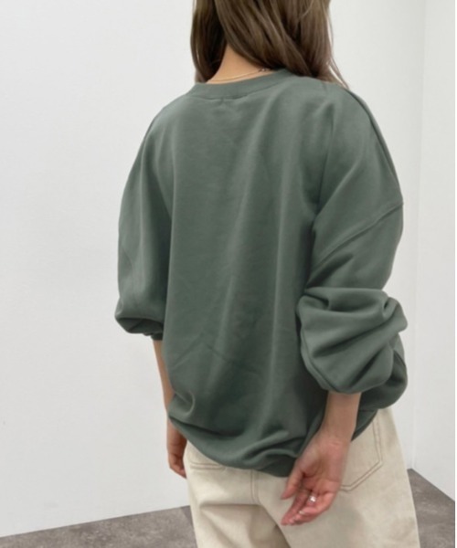 apres jour mignon(アプレジュールミニョン)の「リメイク風プリントスウェット【ZOZOTOWN限定アイテム】(スウェット・レディース・アイボリー/グリーン/ブラック・X-LARGE/フリー)」の21枚目の写真