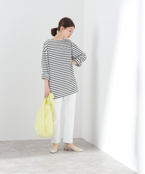 SLOBE IENA（スローブイエナ）の「30/2 天竺サイドスリットプルオーバー【手洗い可能】◆（Tシャツ/カットソー・レディース・ピンク/ブラック/カーキ・FREE）」の5枚目の写真