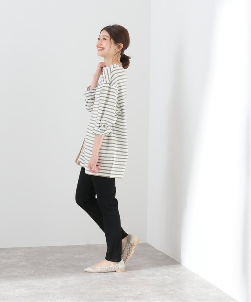 SLOBE IENA（スローブイエナ）の「30/2 天竺サイドスリットプルオーバー【手洗い可能】◆（Tシャツ/カットソー・レディース・ピンク/ブラック/カーキ・FREE）」の7枚目の写真