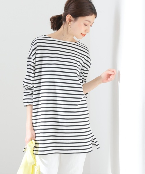 SLOBE IENA（スローブイエナ）の「30/2 天竺サイドスリットプルオーバー【手洗い可能】◆（Tシャツ/カットソー・レディース・ピンク/ブラック/カーキ・FREE）」の20枚目の写真