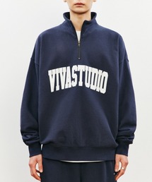 VIVASTUDIO | COLLEGE LOGO HALF ZIP UP(スウェット)