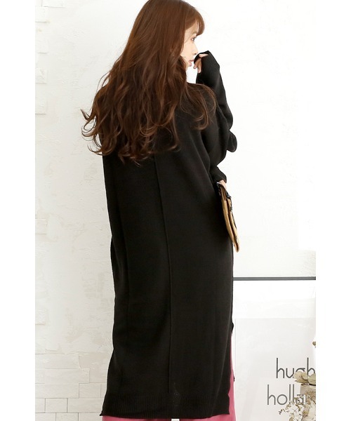 スリットロングニットワンピース（ワンピース）｜ElegChic（エレグシック）