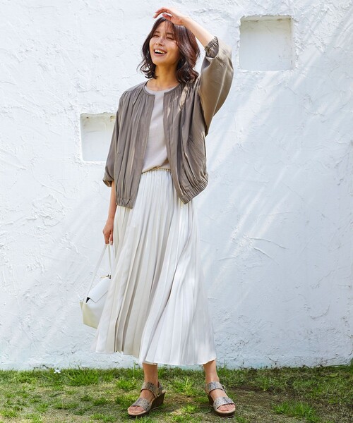 セール】【洗える】ダブルプリーツ スカート（スカート）｜ANY（エニィ