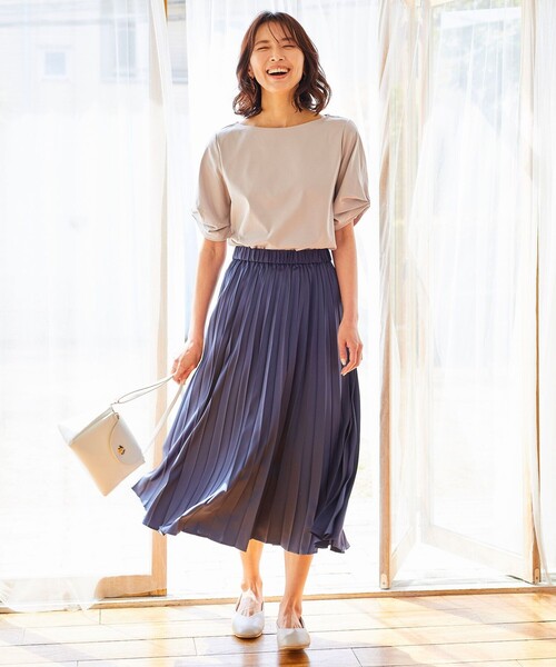 ANY（エニィ）の「【洗える】ダブルプリーツ スカート（スカート