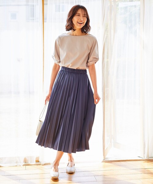 セール】【洗える】ダブルプリーツ スカート（スカート）｜ANY（エニィ