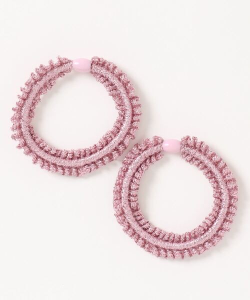 JUMELLE（ジュメロ）の「グリッターゴム（ヘアゴム・レディース・シルバー/ピンク/パープル/ベージュ・FREE）」の4枚目の写真