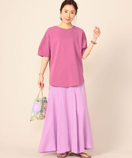 NOLLEY’S(ノーリーズ)の「フレンチリネンフレアマキシスカート(スカート・レディース・ブラック/カーキ/ラベンダー・1/2)」の17枚目の写真