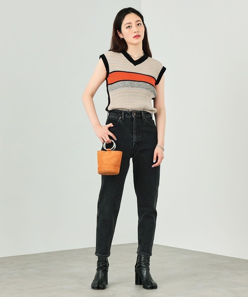 EDWIN(エドウィン)の「essentials マムズデニムパンツ(デニムパンツ・レディース・ダークインディゴブルー/ケミカルウォッシュ/ブラック/ライトインディゴブルー/ブラック系その他2/インディゴブルー・SMALL/LARGE/MEDIUM/X-SMALL)」の15枚目の写真