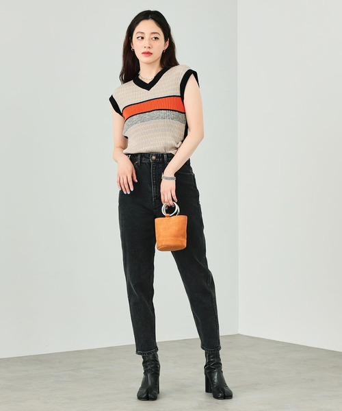 EDWIN(エドウィン)の「essentials マムズデニムパンツ(デニムパンツ・レディース・ダークインディゴブルー/ケミカルウォッシュ/ブラック/ライトインディゴブルー/ブラック系その他2/インディゴブルー・SMALL/LARGE/MEDIUM/X-SMALL)」の16枚目の写真