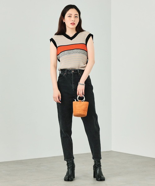 EDWIN(エドウィン)の「essentials マムズデニムパンツ(デニムパンツ・レディース・ダークインディゴブルー/ケミカルウォッシュ/ブラック/ライトインディゴブルー/ブラック系その他2/インディゴブルー・SMALL/LARGE/MEDIUM/X-SMALL)」の17枚目の写真