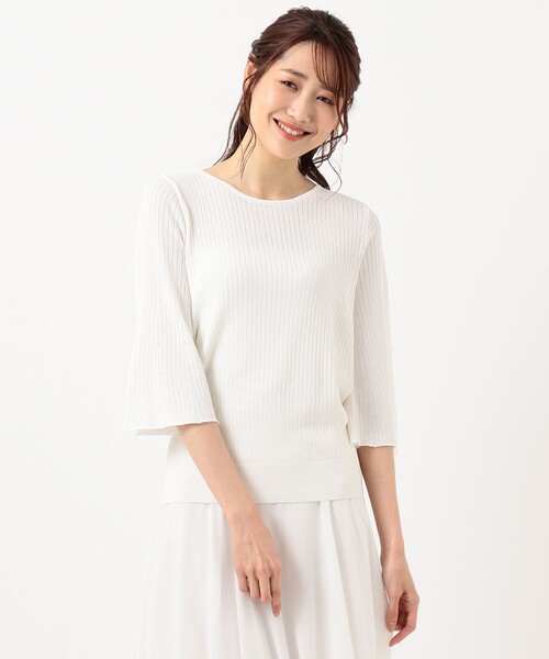 Feroux(フェルゥ)の「【洗える】バックシャン ニット(ニット/セーター・レディース・黄土色系/ライトグリーン系/アイボリー系/ブラック系・2)」の18枚目の写真