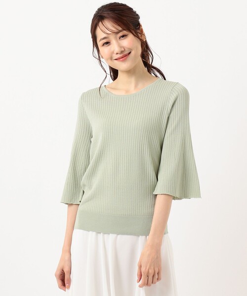Feroux(フェルゥ)の「【洗える】バックシャン ニット(ニット/セーター・レディース・黄土色系/ライトグリーン系/アイボリー系/ブラック系・2)」の19枚目の写真