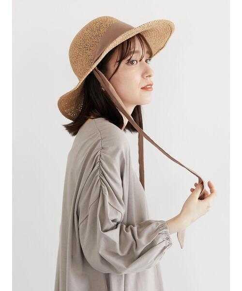 Green　Parks（グリーンパークス）の「・リボンつきハット＊（ハット・レディース・ベージュ/キャメル・FREE）」の12枚目の写真