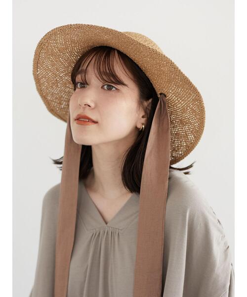 Green　Parks（グリーンパークス）の「・リボンつきハット＊（ハット・レディース・ベージュ/キャメル・FREE）」の13枚目の写真