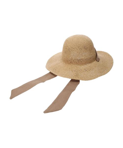 Green　Parks（グリーンパークス）の「・リボンつきハット＊（ハット・レディース・ベージュ/キャメル・FREE）」の15枚目の写真