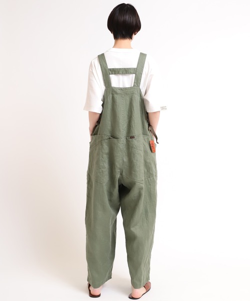 URCH RNA(アーチ アールエヌエー)の「O0643 リネンオーバーサロペット【URCH】(サロペット/オーバーオール・レディース・オリーブ/キナリ/ライトベージュ・MEDIUM)」の13枚目の写真