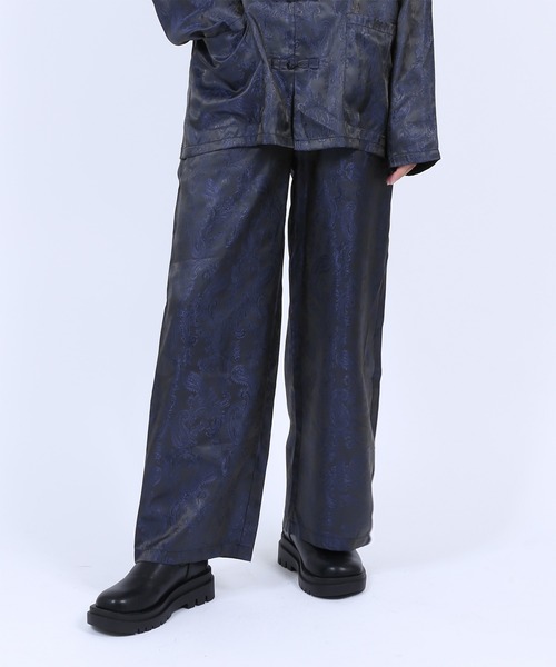 PUNYUS（プニュズ）の「チャイナ柄パンツ（その他パンツ・レディース・ブラック/グレー/ブルー/ワイン/ネイビー・4/3/1/2）」の4枚目の写真