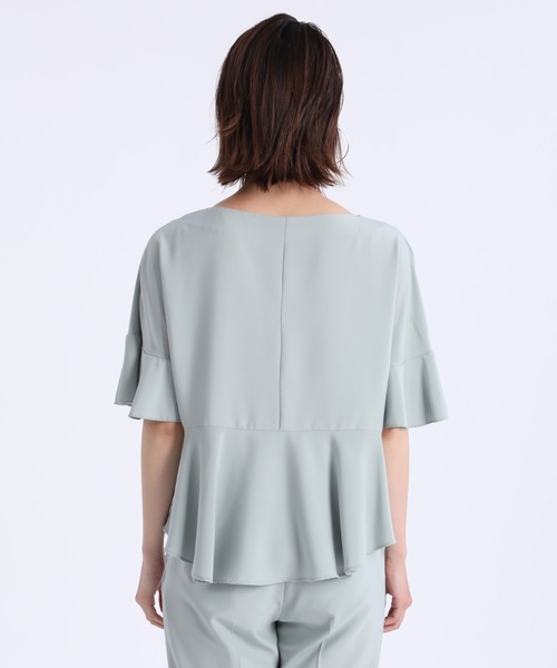 INED CLARO（イネドクラロ）の「【WEB限定】《INED CLARO》フレアスリーブブラウス（シャツ/ブラウス・レディース・サンドグレー/グリーン系その他/パープル/ホワイト/ブラック・9号/7号）」の9枚目の写真